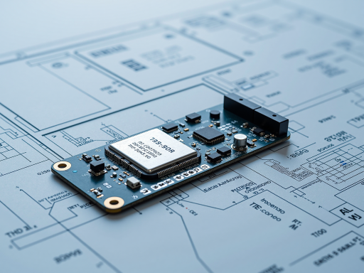 Wireless communication module with antenna connections, showing RF signal processing and wireless connectivity features